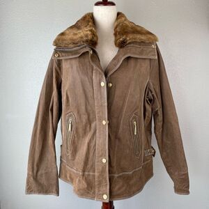 NWT Bradley Bayou Lined Leather Jacket Size L